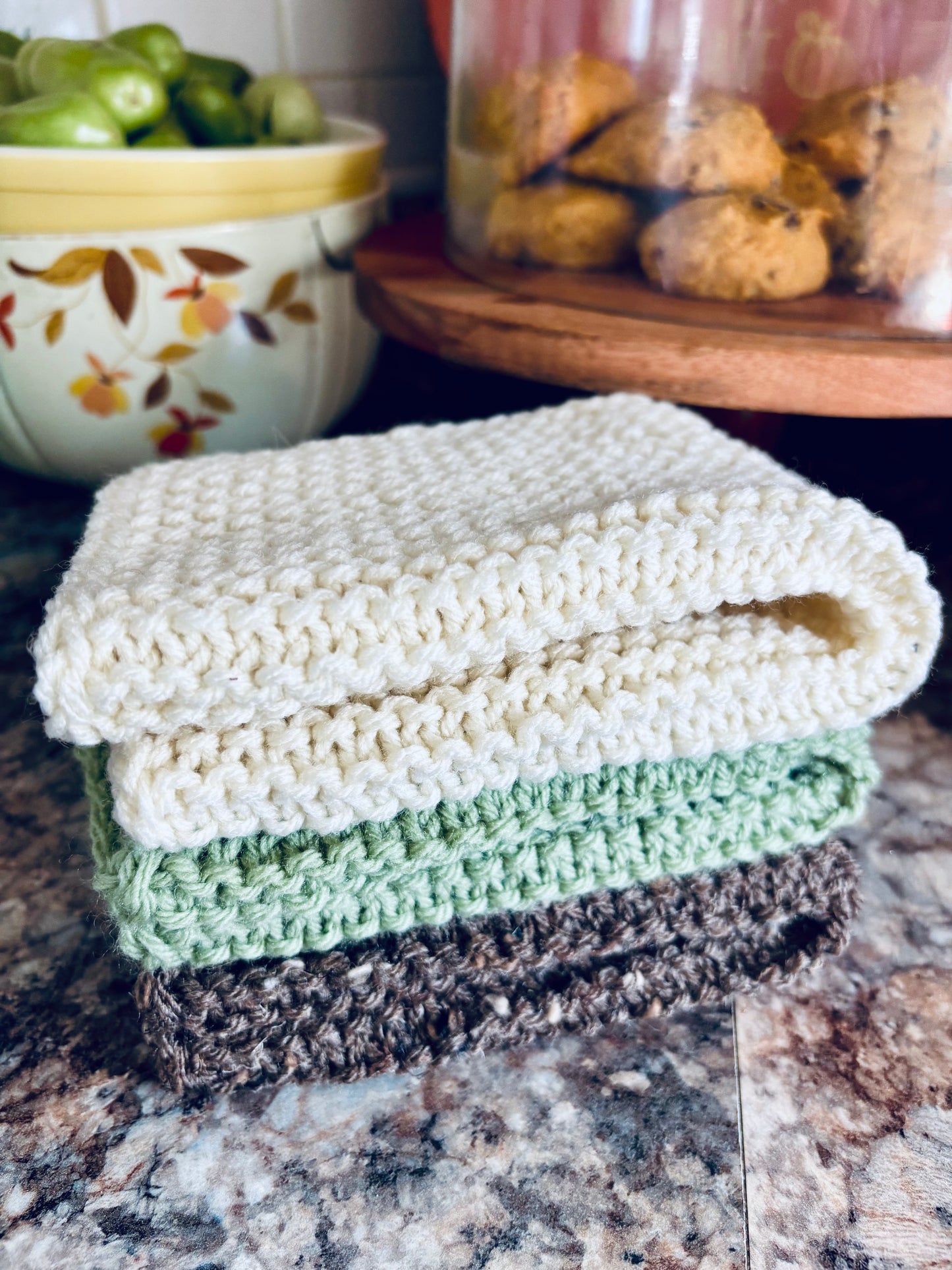 Autumnal Rosemary Dishcloth Set