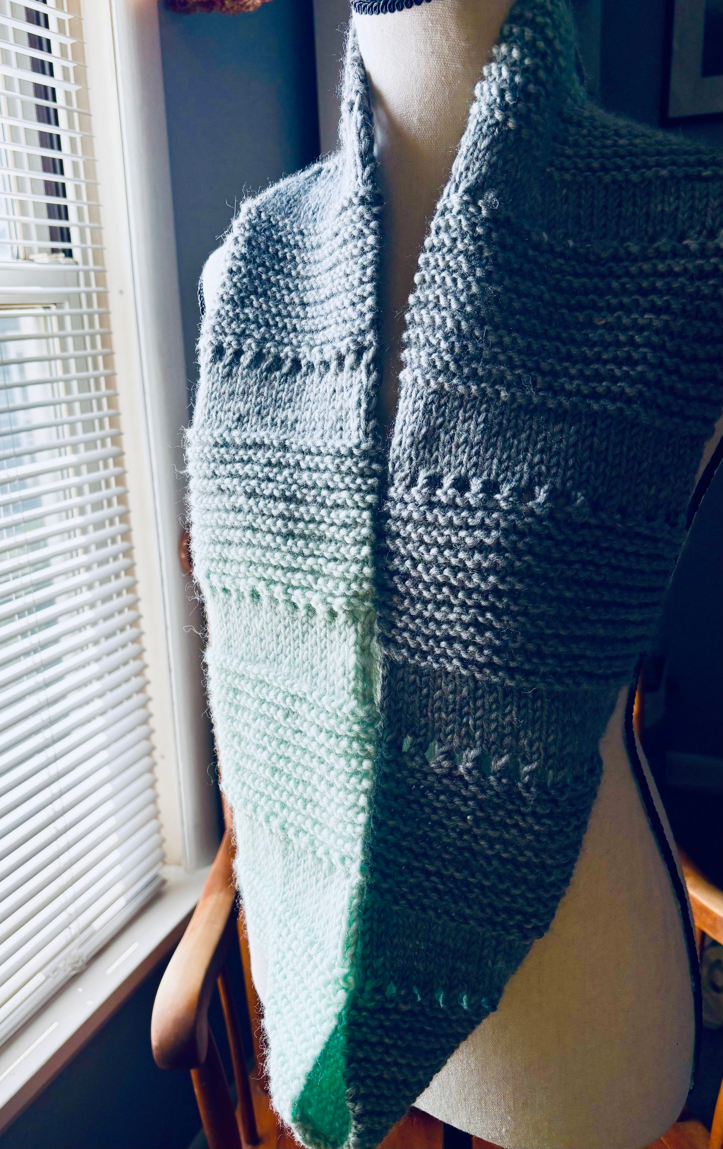 Mint and Fog Infinity Scarf