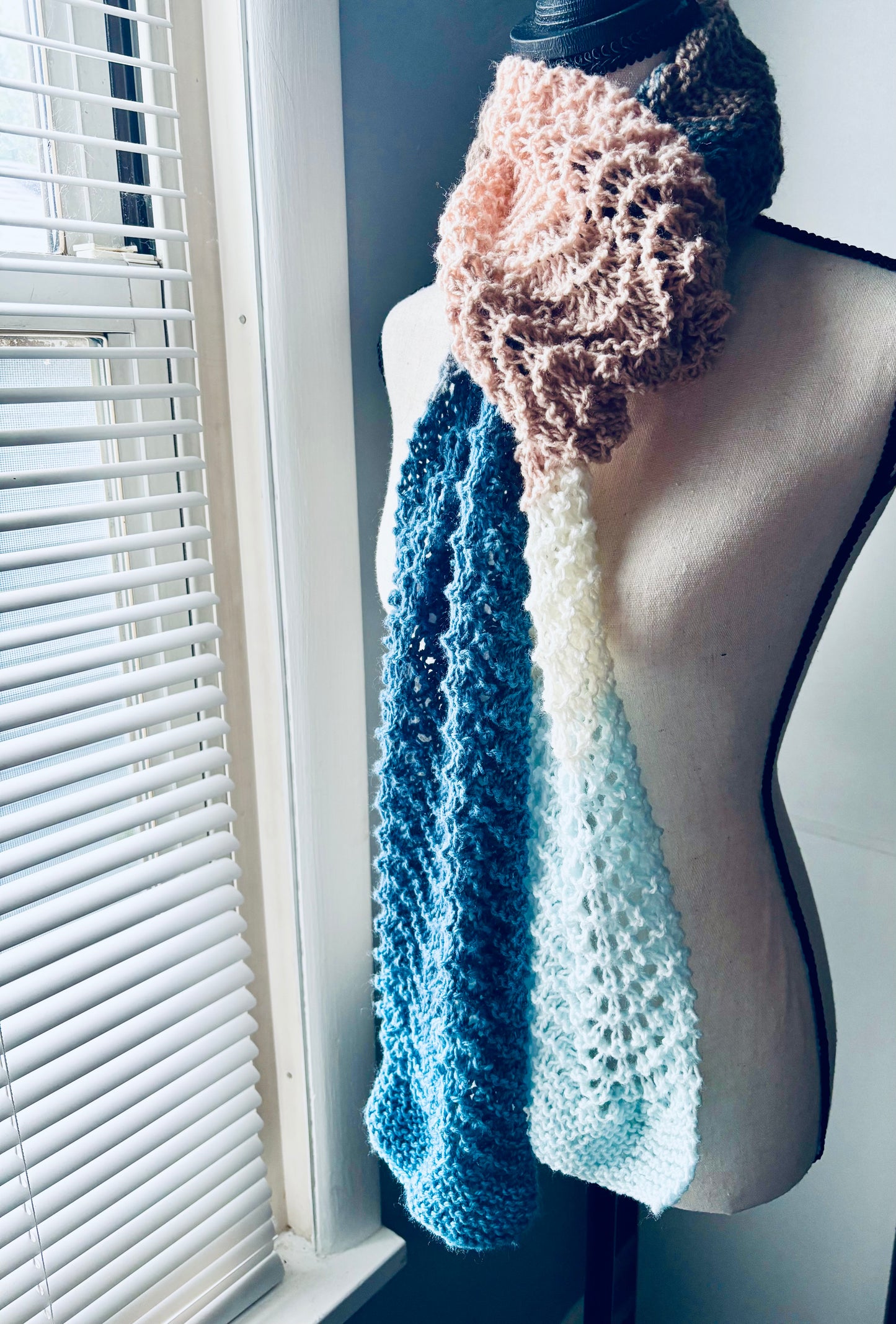 Waves in the Wishing Well Scarf