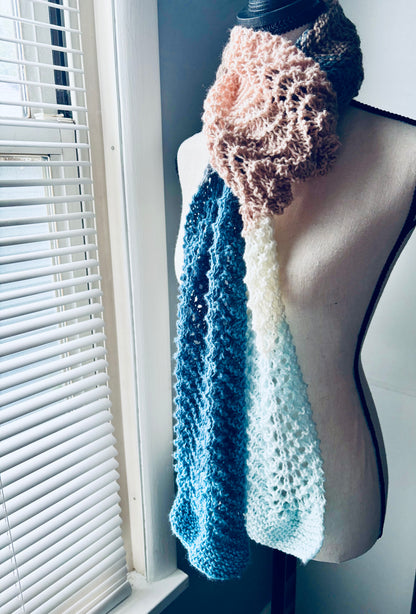 Waves in the Wishing Well Scarf