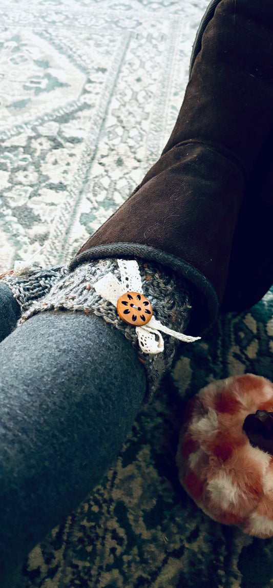 Grey Flannel Boot Cuffs