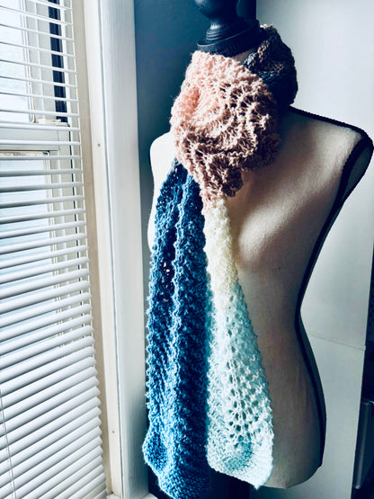 Waves in the Wishing Well Scarf