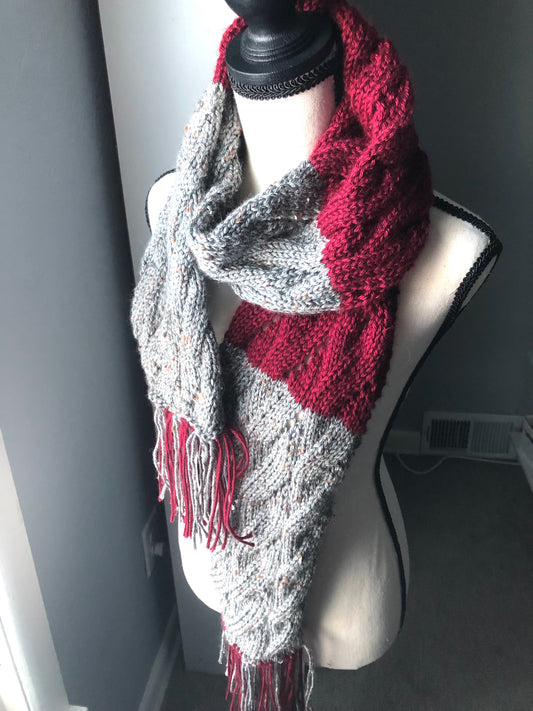 Striped Cables Scarf