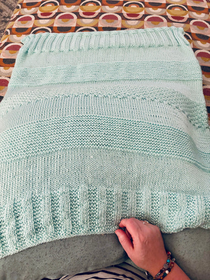 Minty Snuggles Sampler Baby Blanket