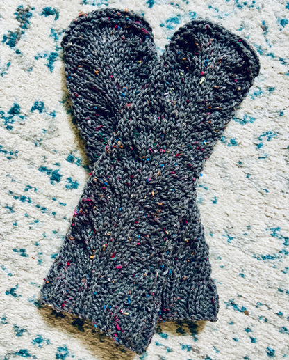 Charcoal and Confetti Arm Warmers