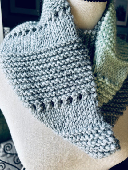 Mint and Fog Infinity Scarf