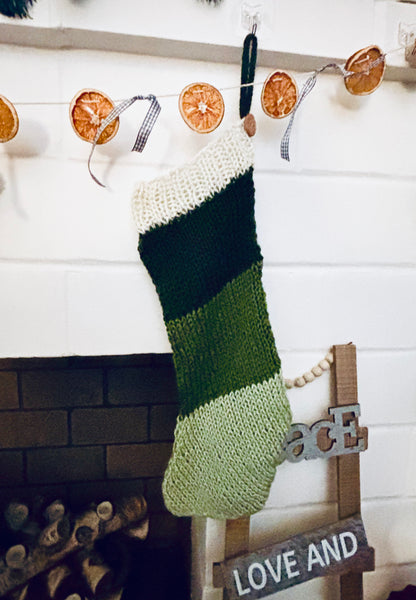 Mistletoe and Fir Old Fashioned Stocking