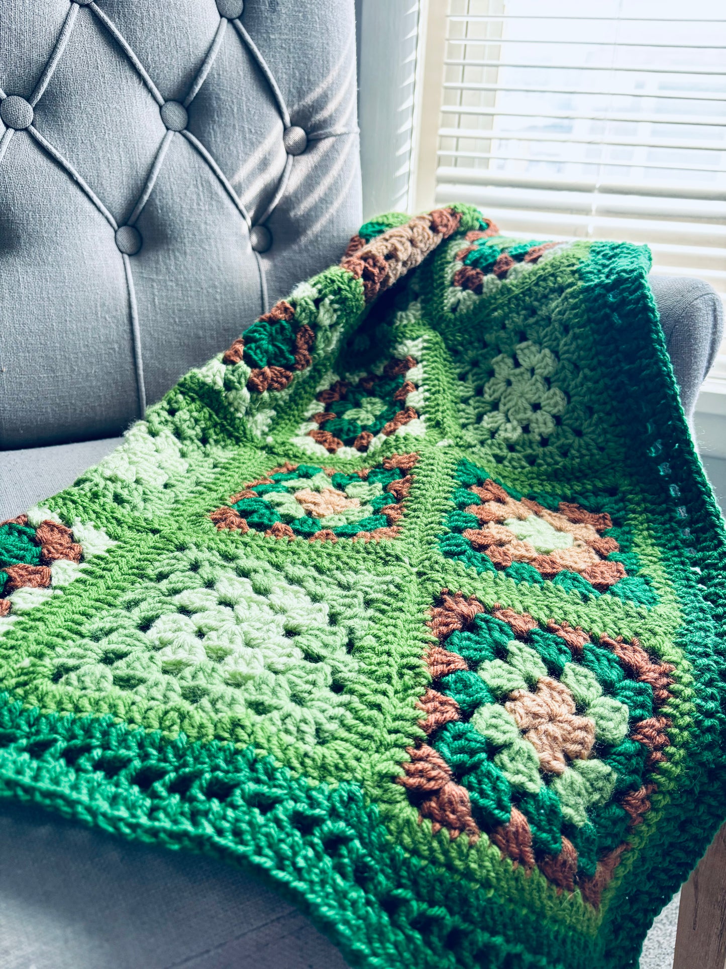 Squares of Serenity Baby Blanket