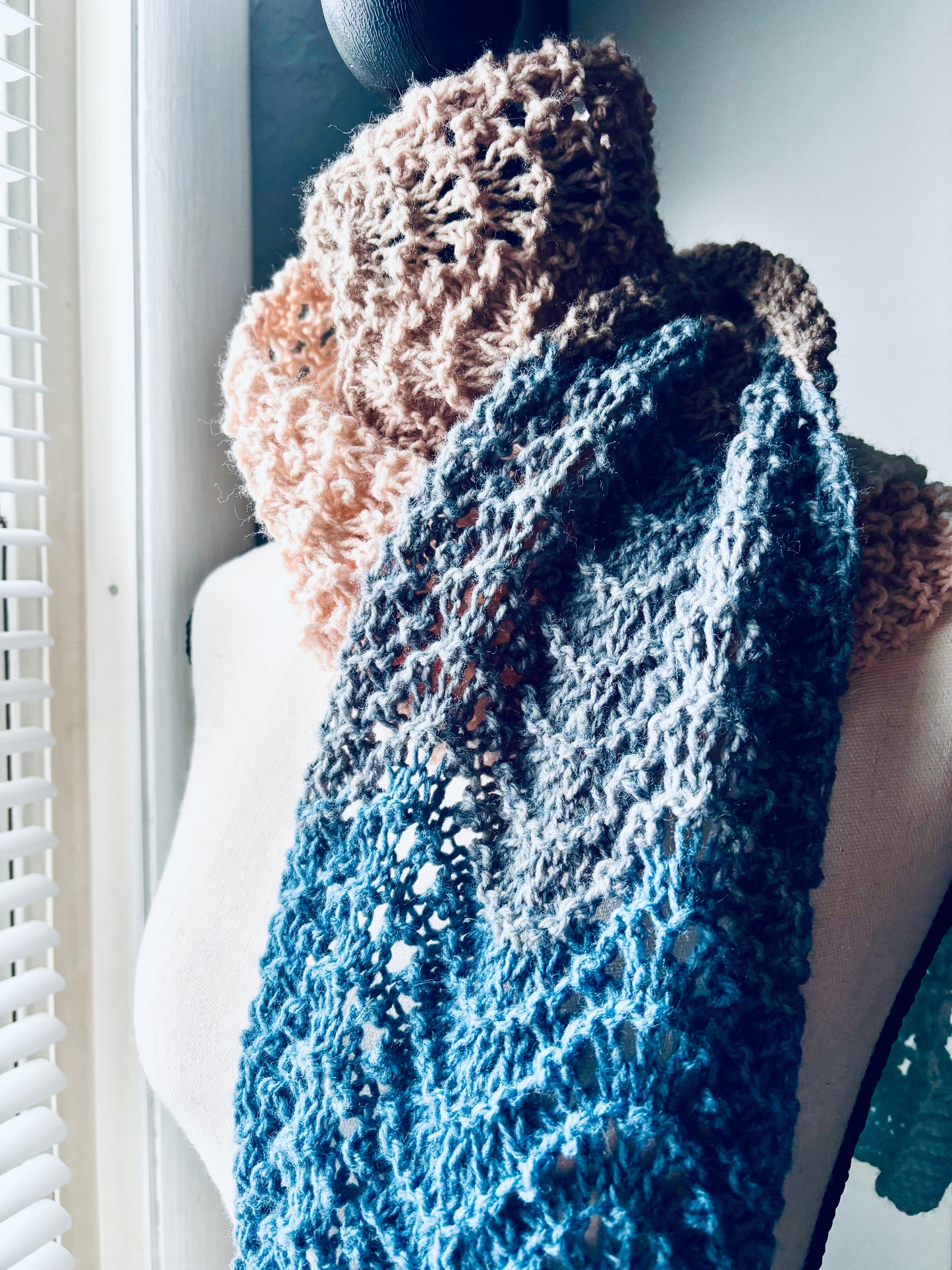 Waves in the Wishing Well Scarf
