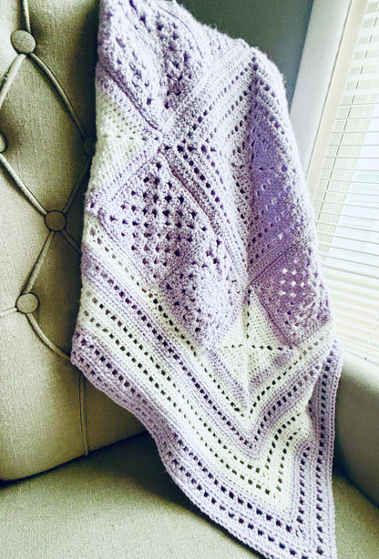 Lilac Memories Baby Blanket