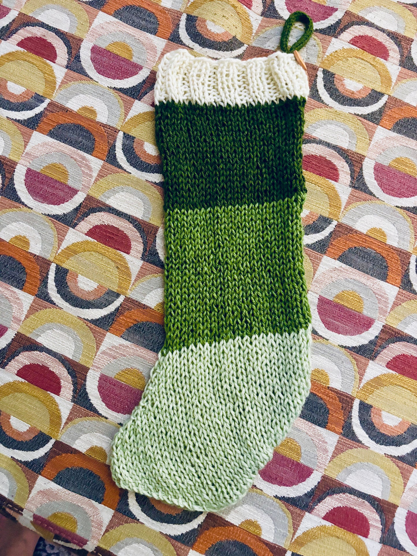 Mistletoe and Fir Old Fashioned Stocking