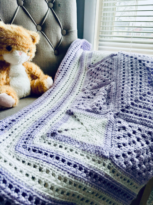 Lilac Memories Baby Blanket