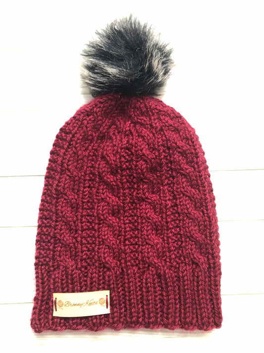 Cranberry Fluff Hat