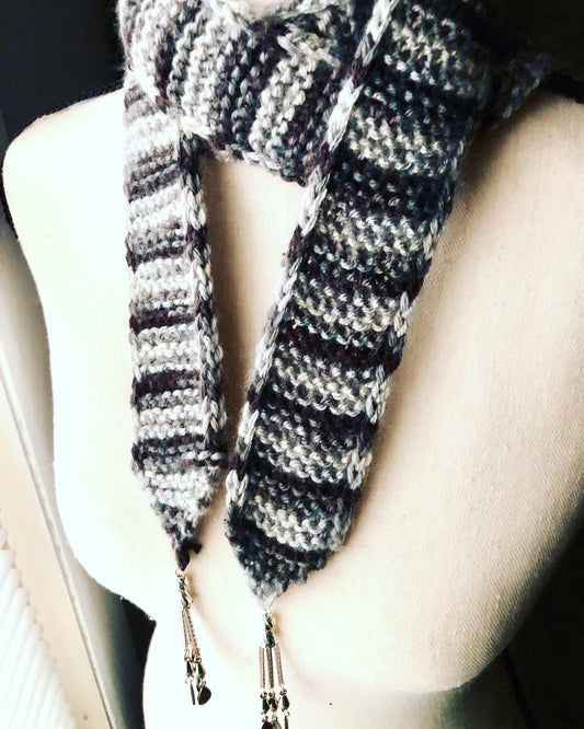 Grayscale Shimmers Scarf