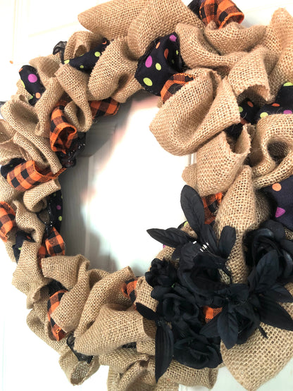 Burlap Fall Wreath