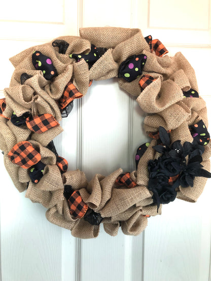 Burlap Fall Wreath