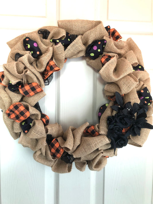 Burlap Fall Wreath